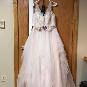 Size 14 light gold/beige wedding dress
